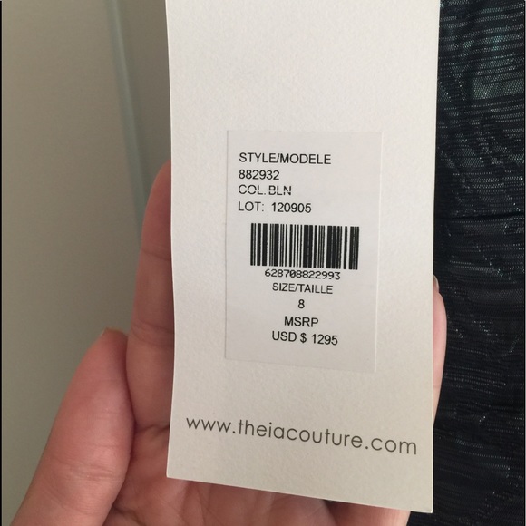 NWT Theia Strapless Ombré Brocade Gown - Picture 7 of 7